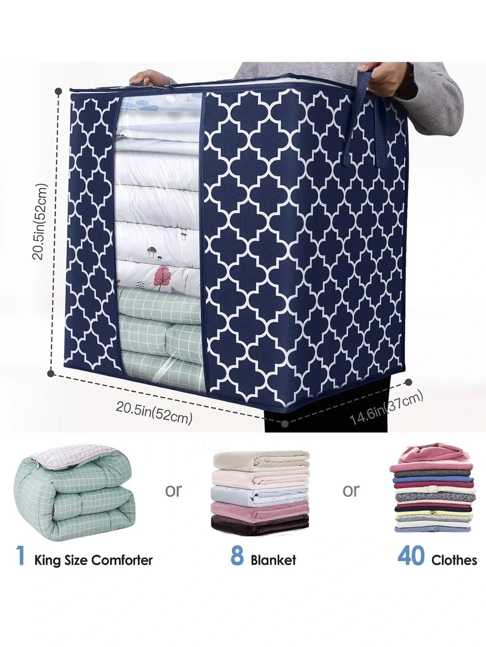 Storage Bags 2 Pack 100L Clothes Organization and Storage